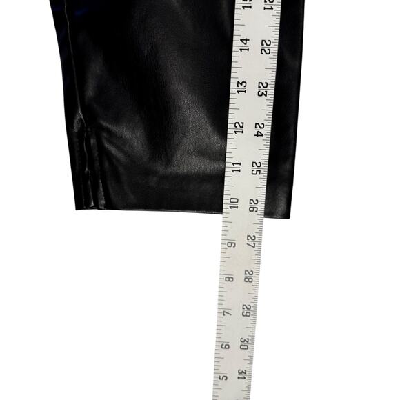 NWT Michael Michael Kors Rocker Edgy Faux Leather Legging Pants Felt Lined Large - Picture 8 of 13